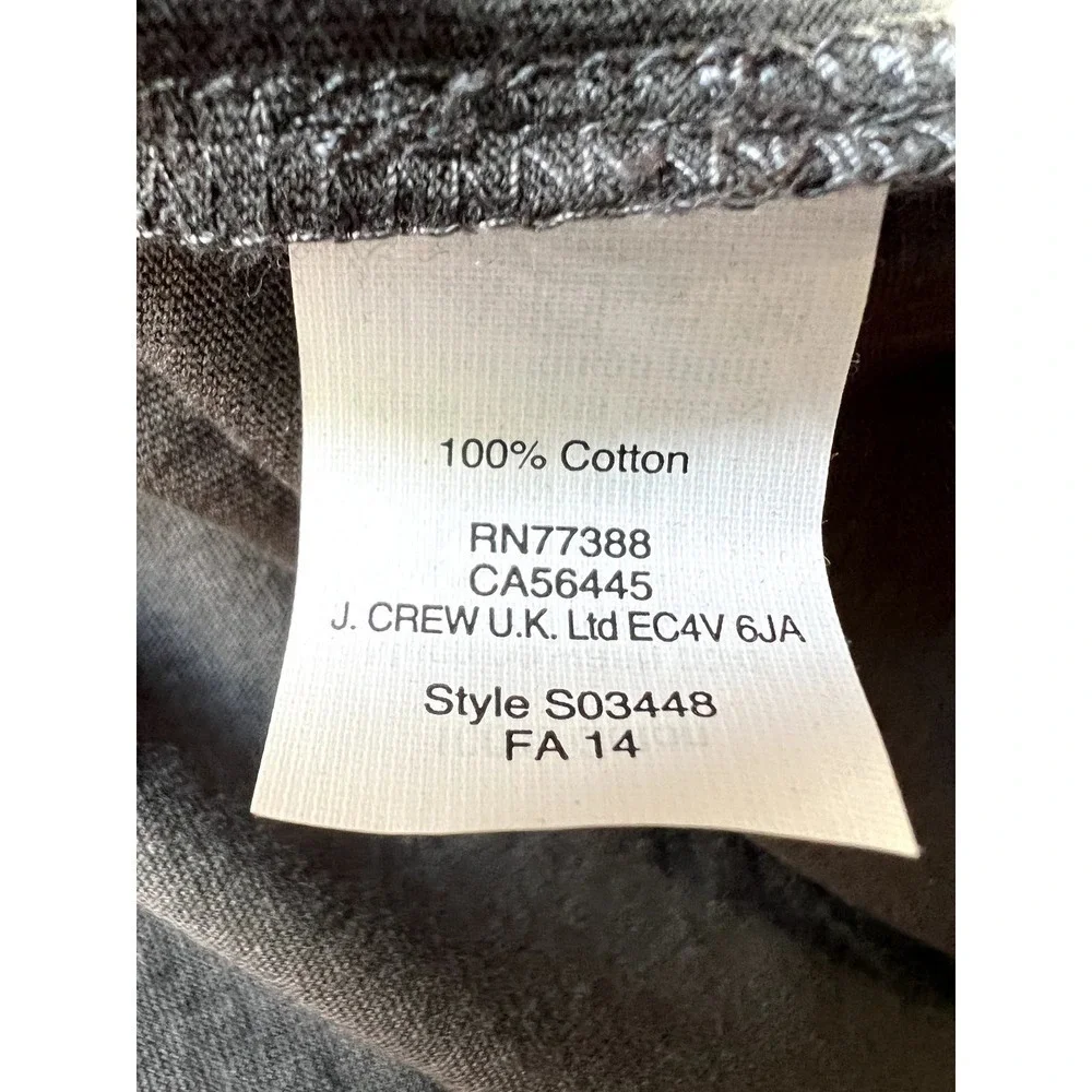 J. Crew Washed Cotton Long Sleeve Crewneck T-Shirt Size Medium NWOT